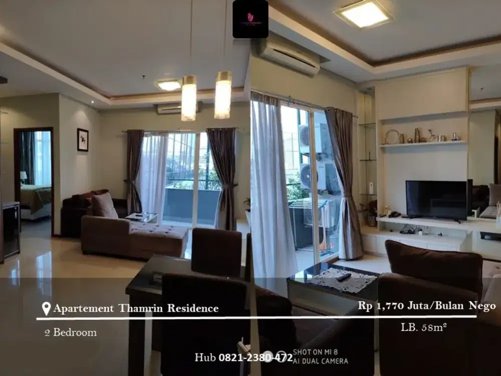 Dijual Apartement Thamrin Residence Low Floor 2BR FF