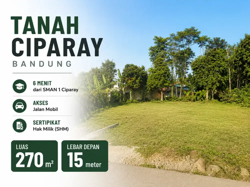 Lokasi Strategis! Tanah Datar Area Ciparay (Bandung)