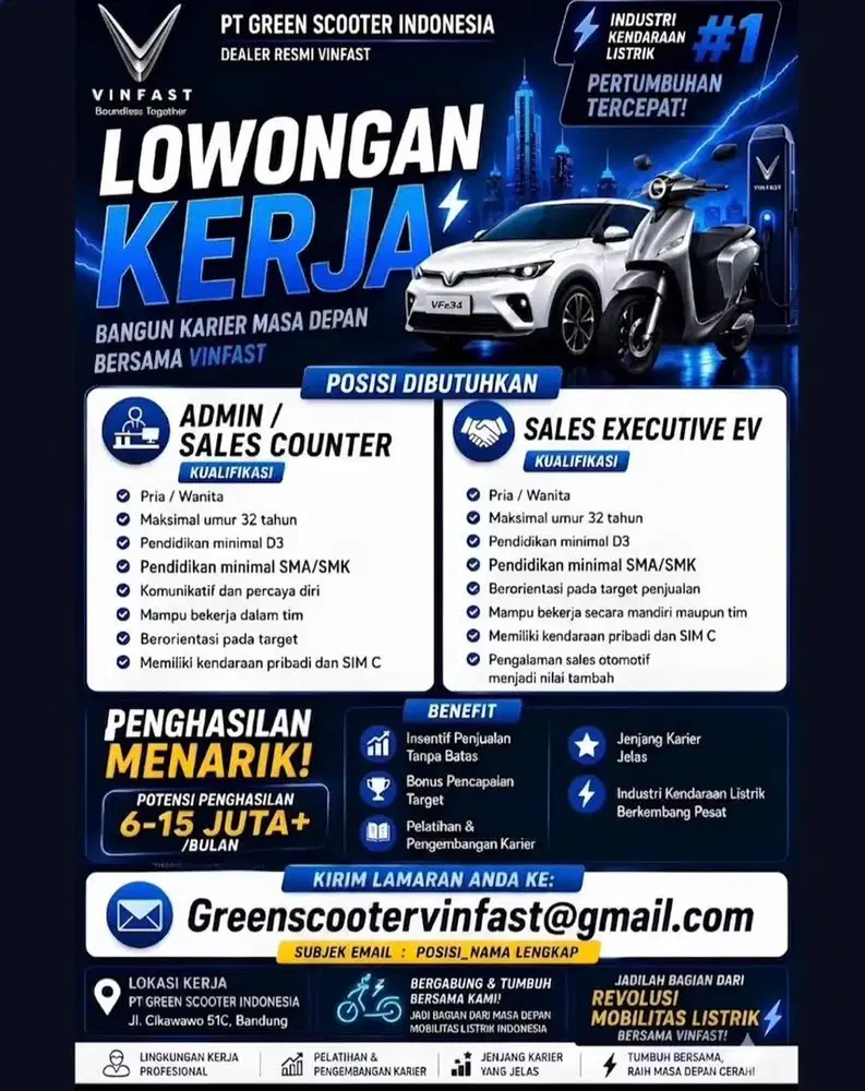 Loker Sales Vinfast E-Scooter