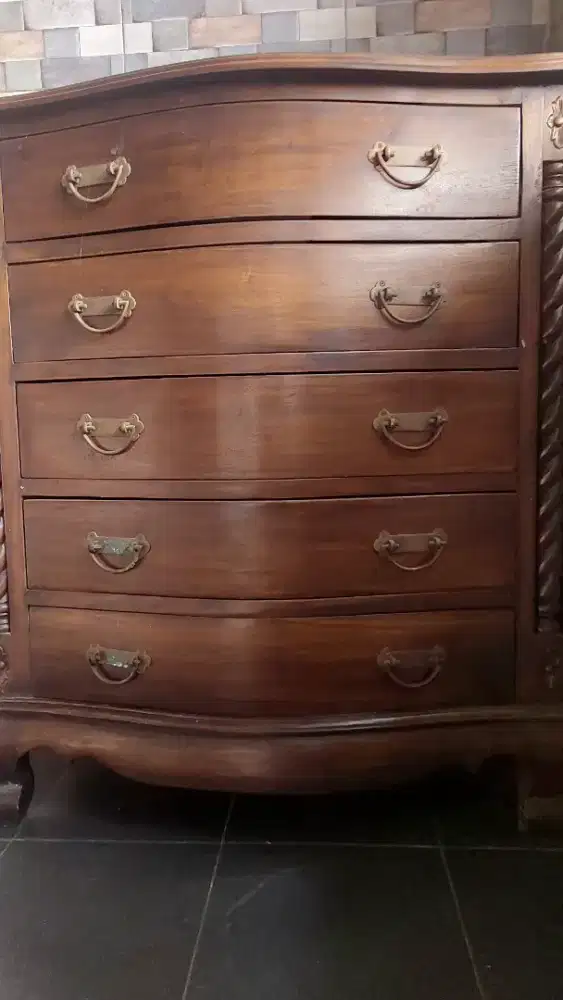 Dijual bufet semi kayu jati dan etalase