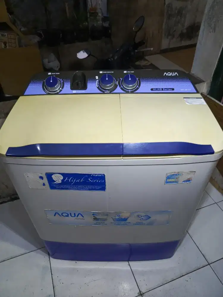 Mesin cuci merek AQUA HIJAB SERIES 8kg normal Joss tinggal pake bosku