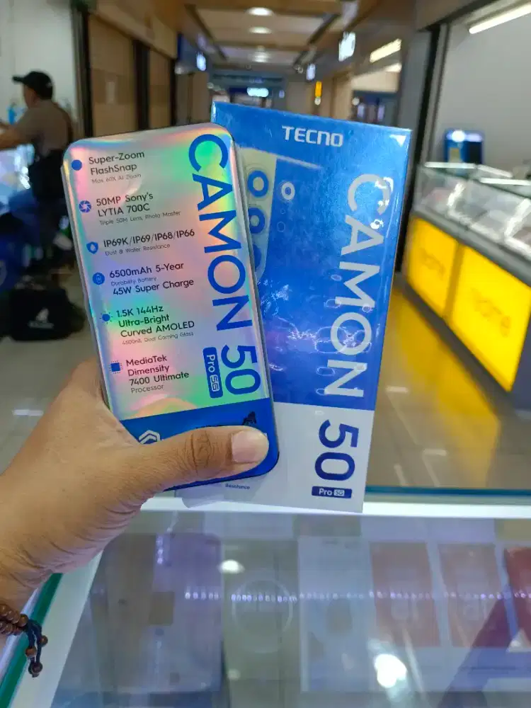Tecno Camon 50 Pro 5G 12/256 Black BNOB(Brand New Open Box)Resmi