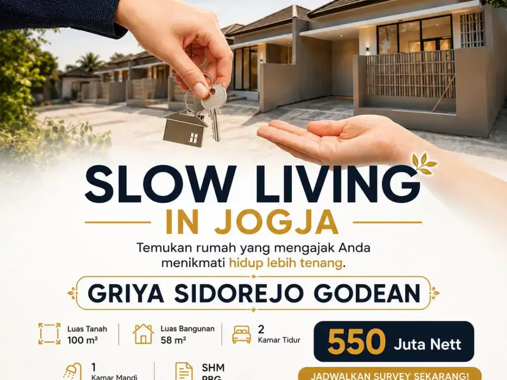 Rumah cantik modern di utara Pasar Godean dekat RS At-Taurots