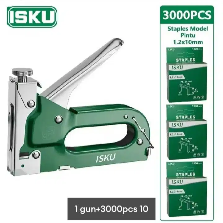 ISKU Stapler Gun 3in1 With 3000pcs