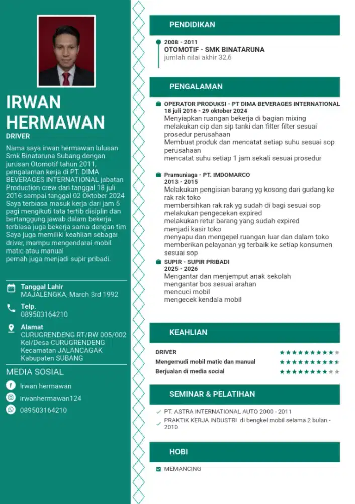Mencari pekerjaan sebagai driver