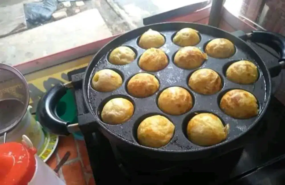 Cetakan kue takoyaki teflon lubang 15
