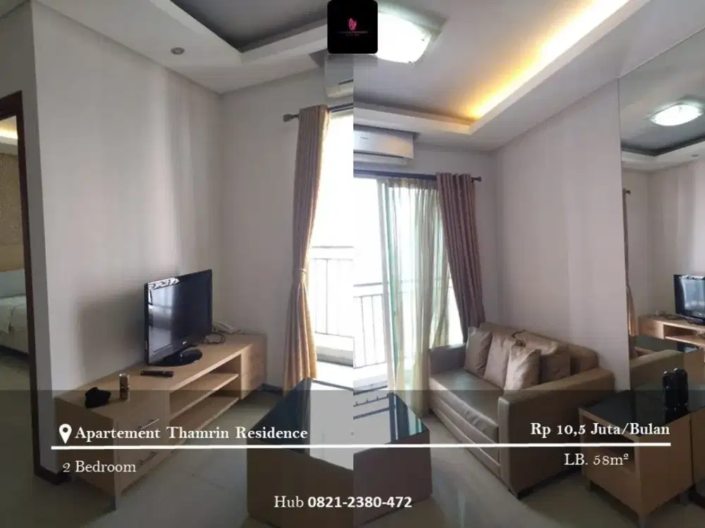 Disewakan Apartement Thamrin Residence 2BR High Floor Full Furnished