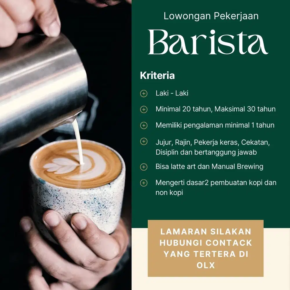 Barista merangkap waiter