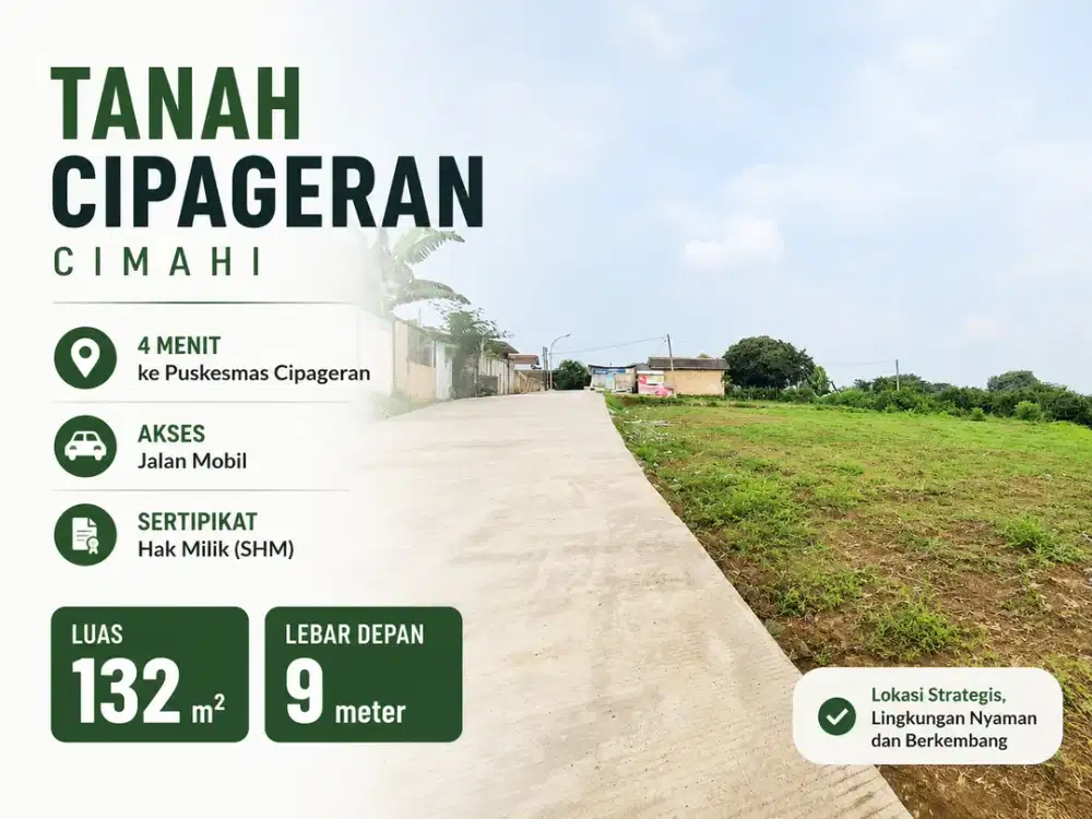 Tanah Cimahi Areal Cipageran - SHM, View City Light
