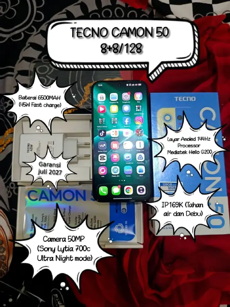 Tecno Camon 50 8+8/128