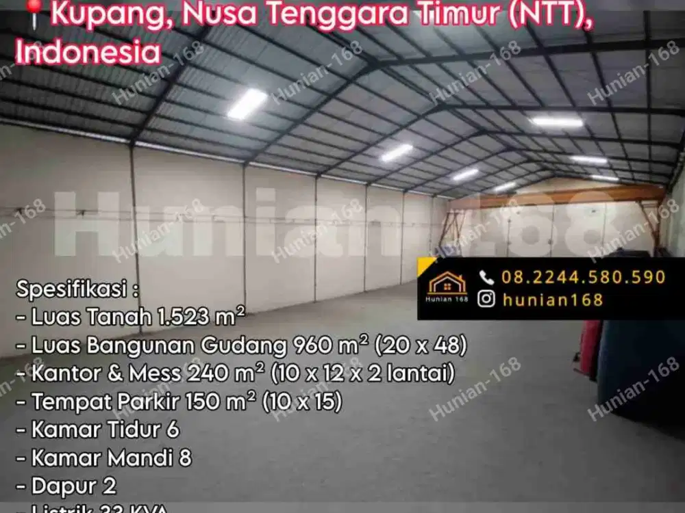 Jual Gudang Tanah Industri Pabrik Pergudangan Tenau Indah Nippon Alak Kupang Kota NTT Nusa Tenggara Timur Barat NTB NTT Indonesia