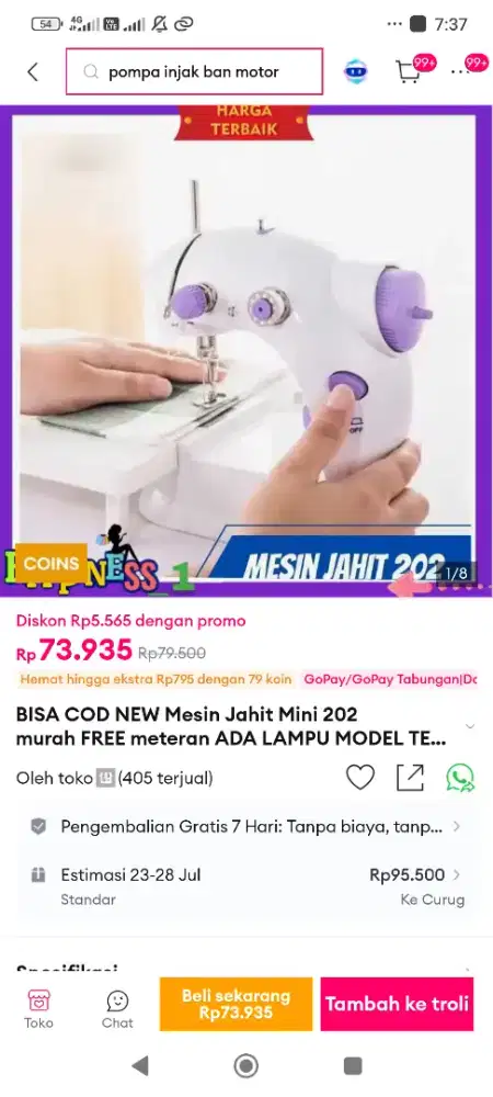 Mini Sewing Machine SM-202A – Kondisi Sangat Bagus – Jarang Dipakai