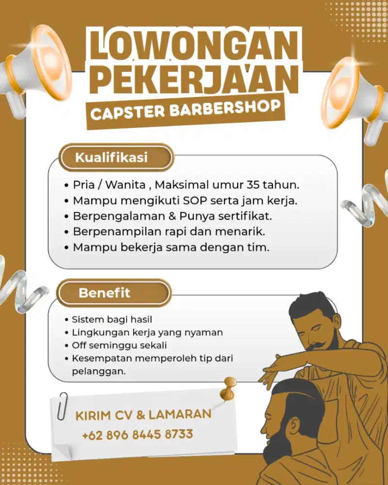 Lowongan Kerja Capster/Barber
