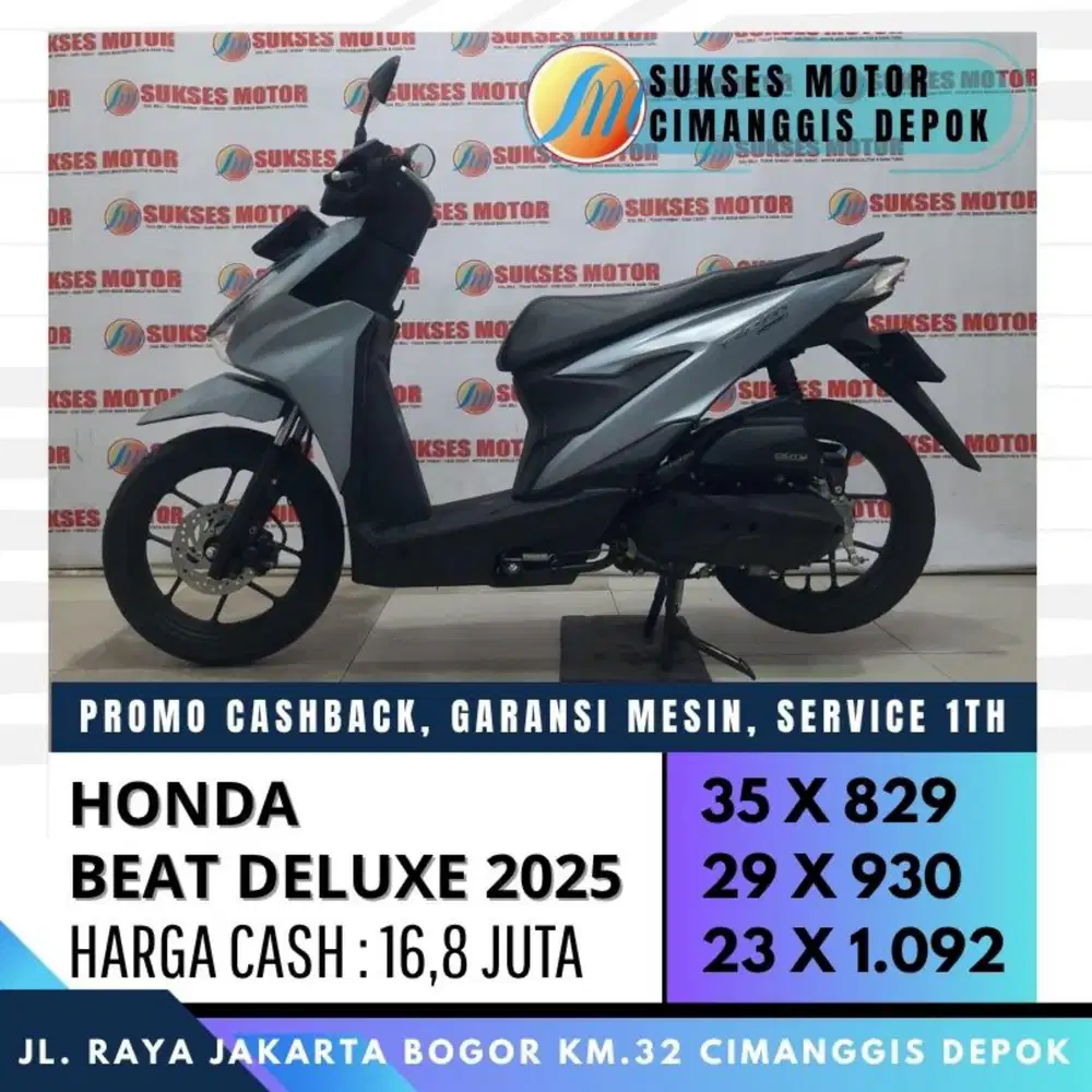HONDA BEAT DELUXE CBS ISS 2025 TERMURAH CASH KREDIT BISA