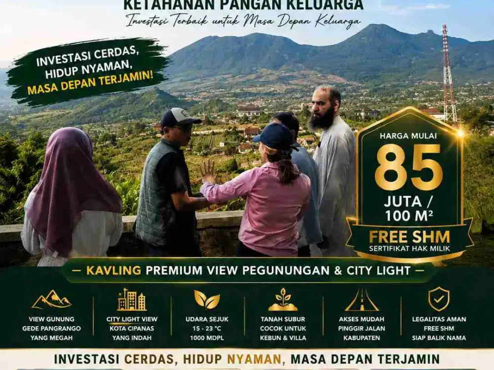 TANAH MURAH SHM CIPANAS VIEW GUNUNG PANGRANGO