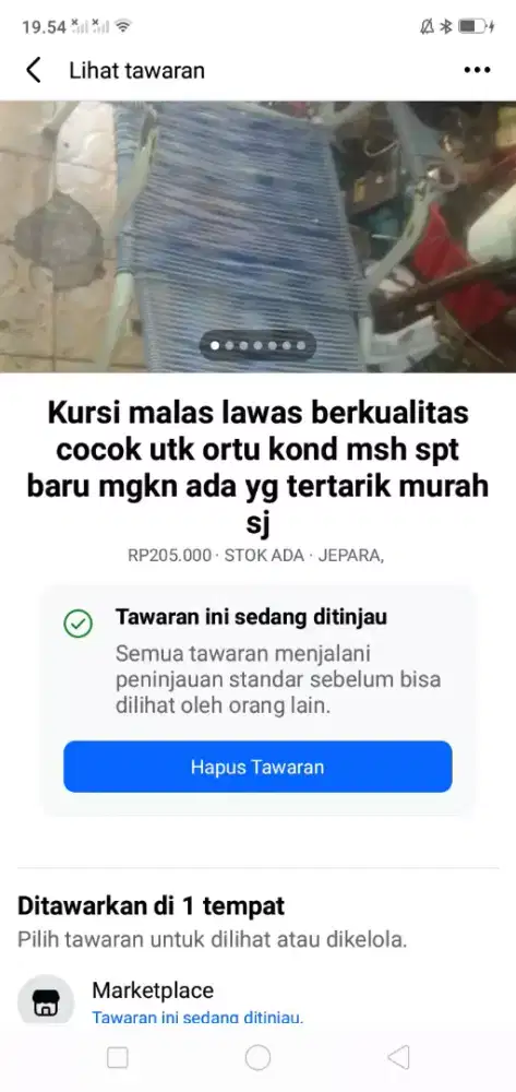 Kursi malas lawas berkualitas cocok utk ortu kond spt baru murah sj