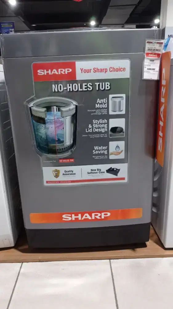 SHARP W. MACHINE TOP LOAD 10KG