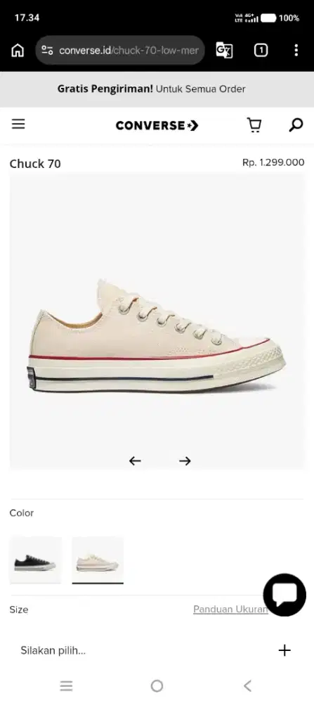 DI JUAL CONVERSE CHUCK 70 (SIZE 41)