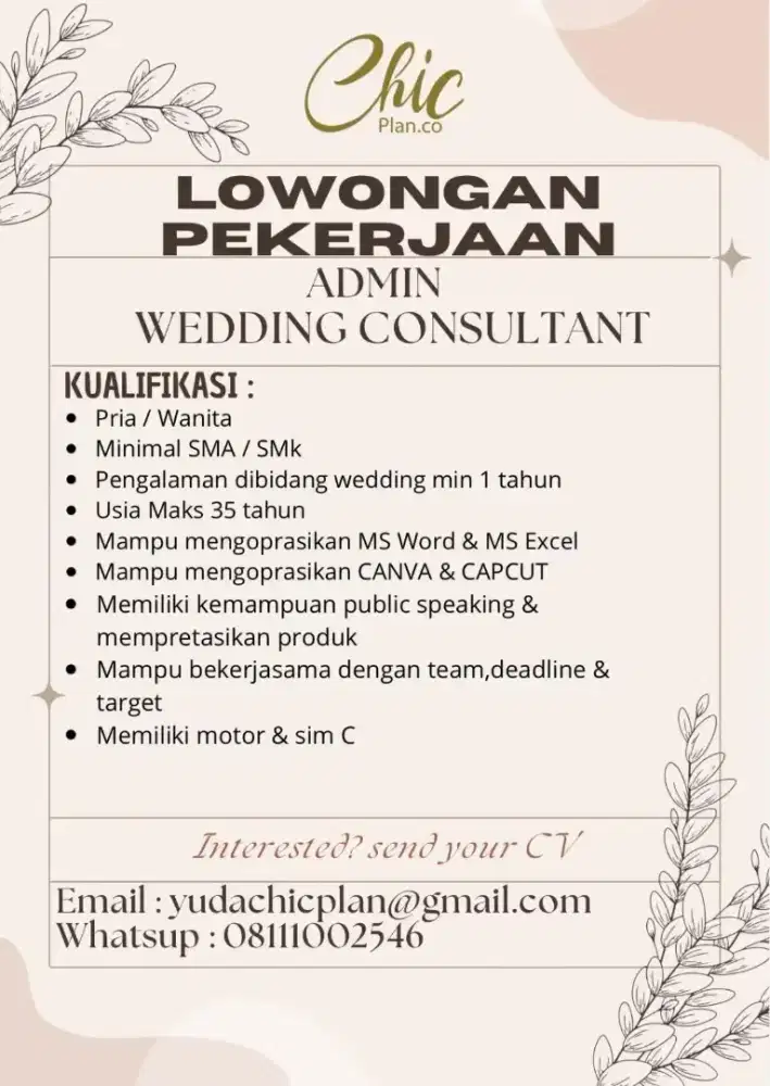 Loker admin wedding