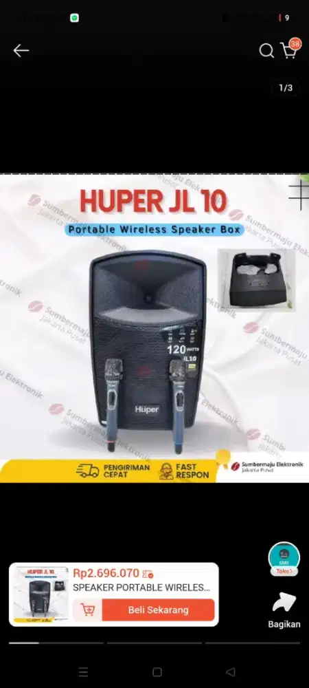 Dijual Huper JL 10 portable wireless speaker box