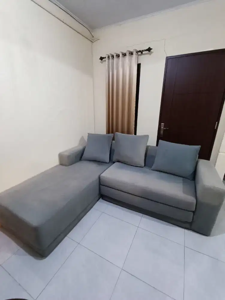 Sofa Bed L warna gradasi ukuran 210Cm  ex display