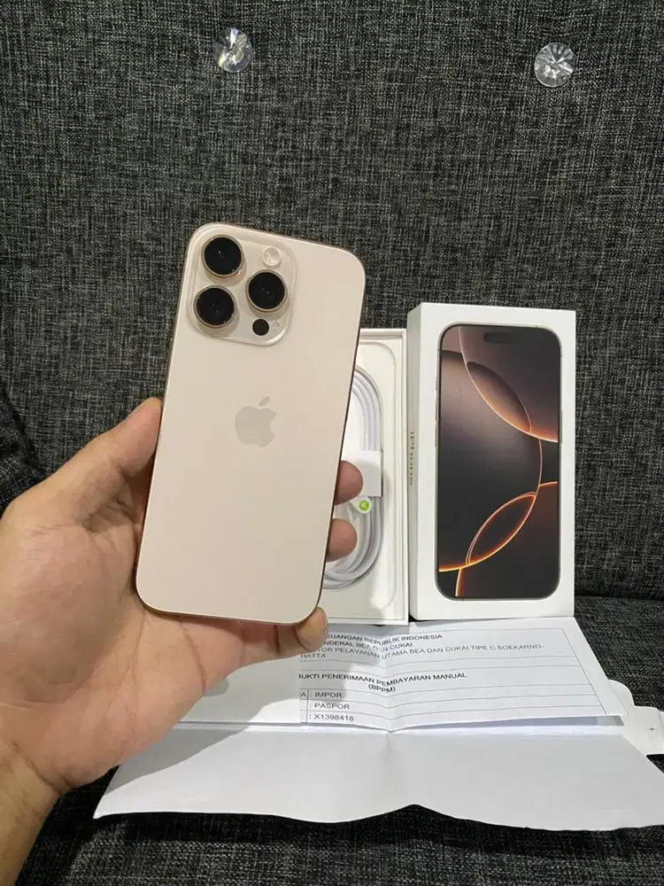 Iphone 16 pro 256gb resmi beacukai fulset original like new