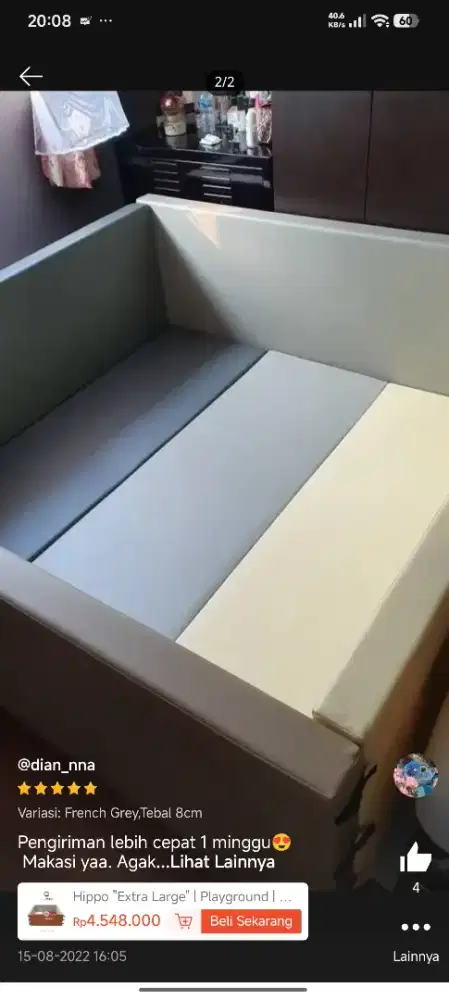 Hippo bumper bed 150*100