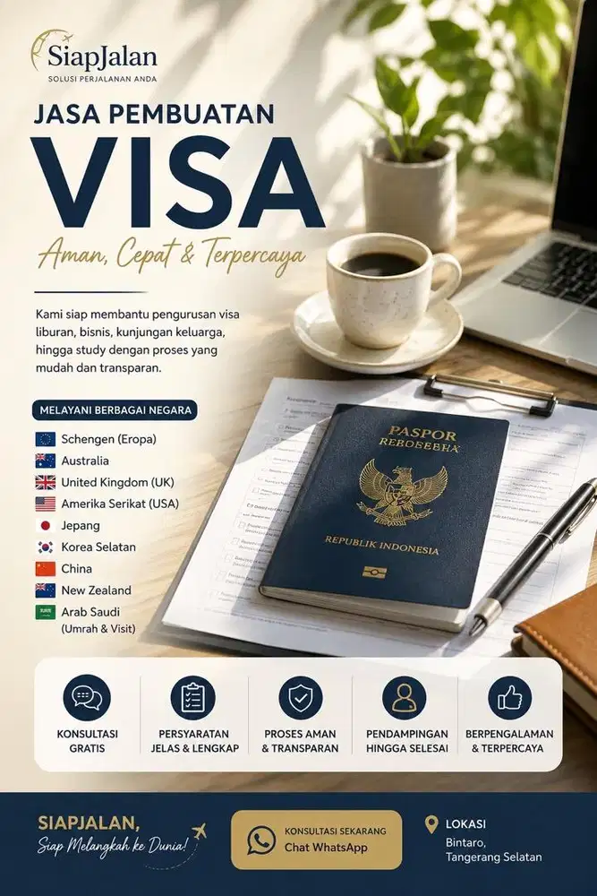 Jasa Pengurusan Visa Schengen Australia UK USA Jepang | SiapJalan