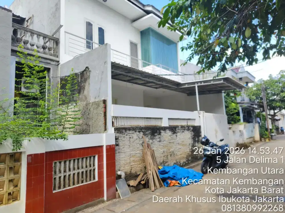 Dijual Lelang Rumah Komplek Btn Kembangan Jalan Delima, Kelurahan Kembangan Utara, Kecamatan Kembagan, Kota Jakarta Barat