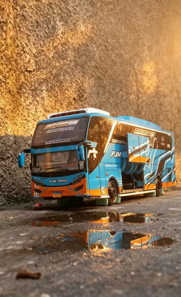 MINIATUR BUS PAPERCRAFT SKALA 1:35