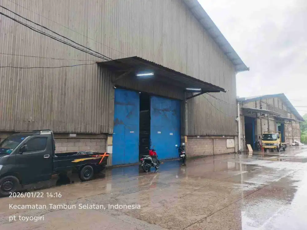 Gudang 1500m Siap pakai di Tambun Selatan