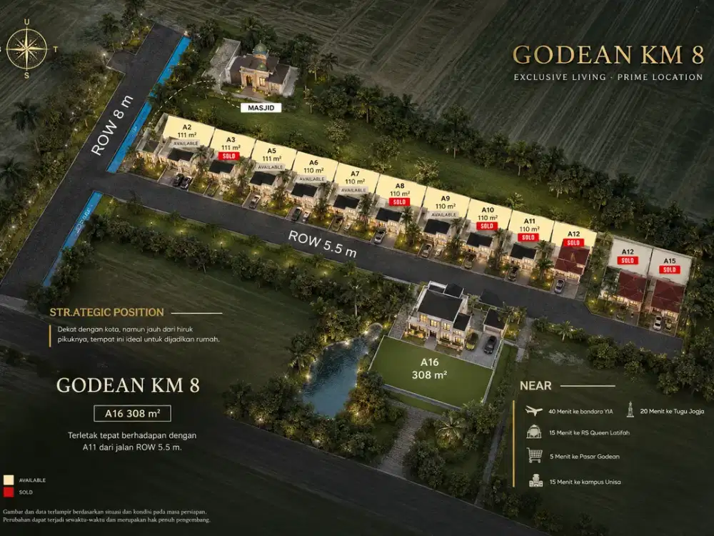 Rumah cocok keluarga besar sudah ada kolam renangnya  dekat jl utama godean