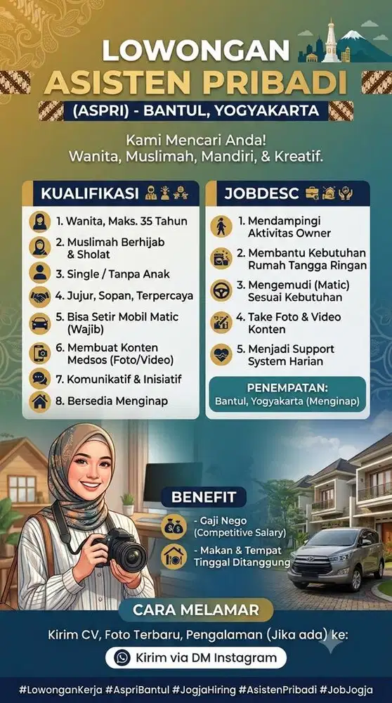 lowongan ASPRI asisten pribadi