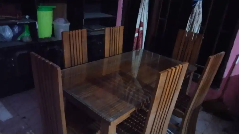 BU Jual Meja Kursi Jati 1 set