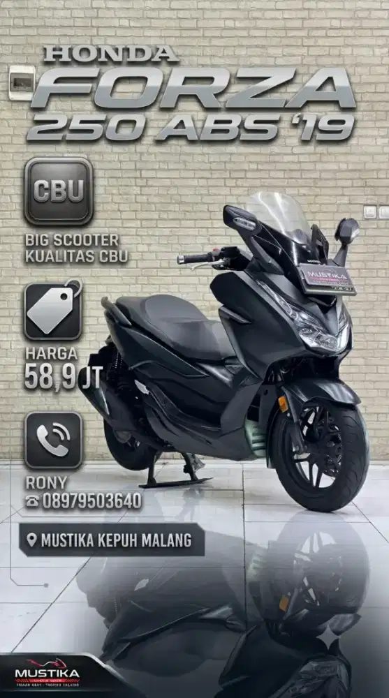 READY BIG SCOOTER‼️ HONDA FORZA 250 ABS TH 2019 NOPOL W MULUS TERAWAT