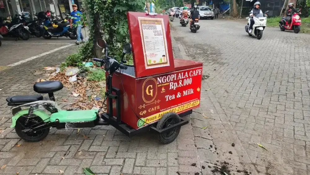 Jual Sepeda Listrik Gerobak Kopi