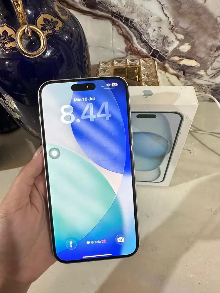 Iphone 15 plus 128gb fullset Rsim tanam all operator NOKEN
