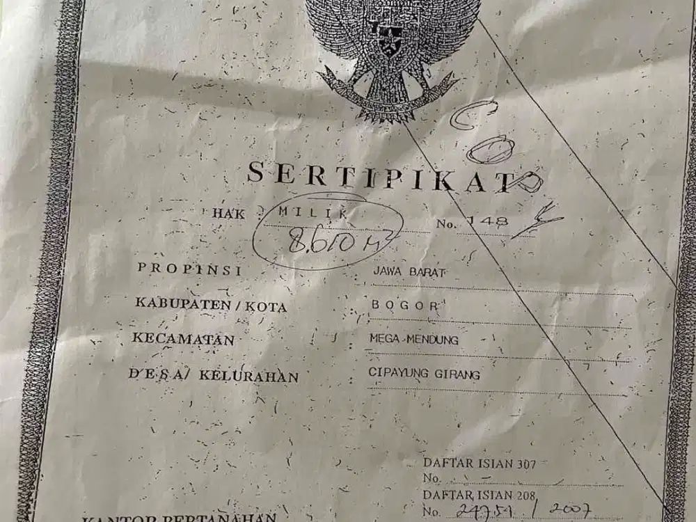 di jual tanah murah di puncak lokasi strategis