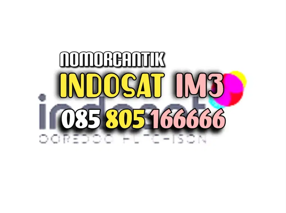 (bisa COD) Nomor CANTIK kartu INDOSAT IM3 PraBayar HOKI PANCA 66666