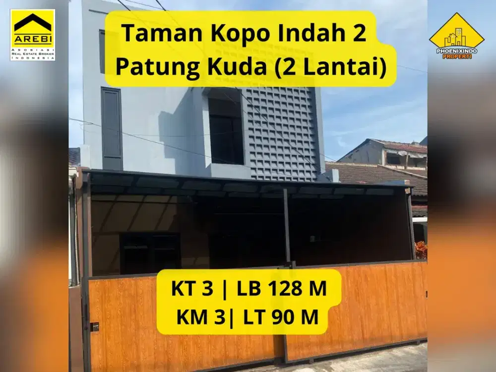 Dijual Rumah Baru 2 Lantai di Taman Kopo Indah 2 – Area Patung Kuda LT 90 m² | LB 128 m² | 3 KT | SHM