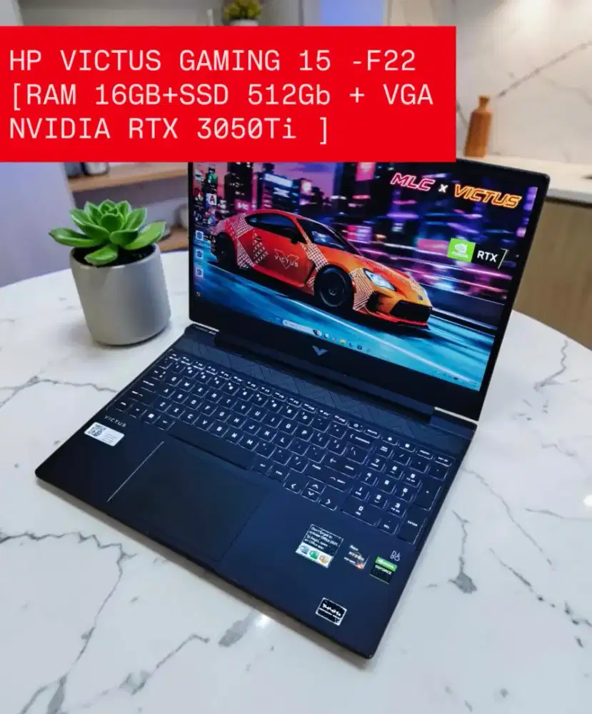 HP VICTUS GAMING 15 -F22  [RAM 16GB+SSD 512Gb + RTX 3050Ti ]