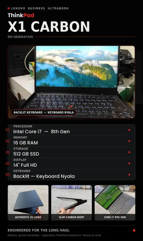 Lenovo X1 Carbon
Core i7