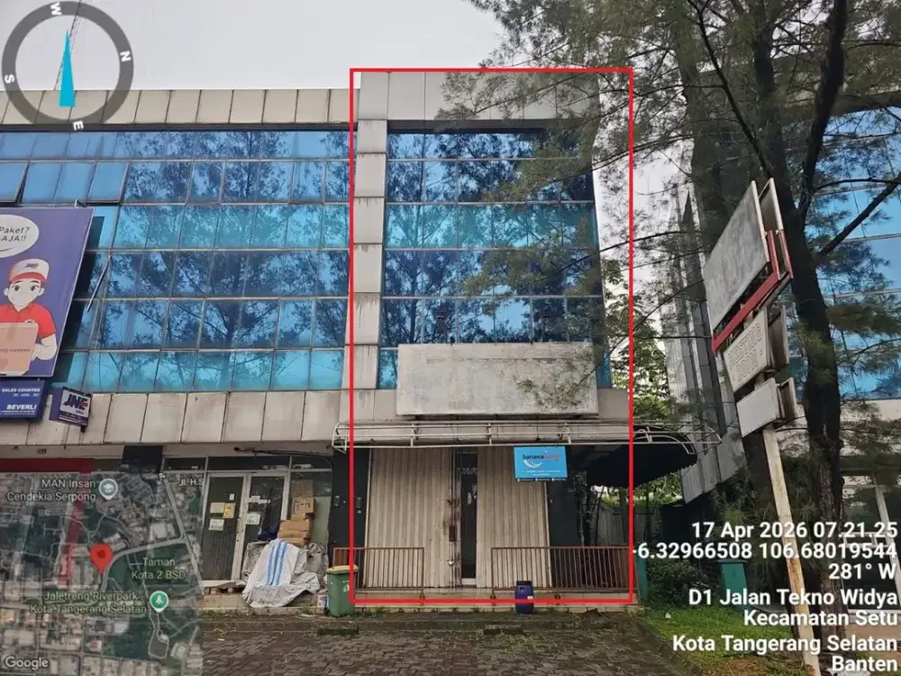 Di Jual Lelang Ruko 3 Lantai di Jalan Tekno Widya , Kelurahan Setu, Kecamatan Setu, Kota Tangerang Selatan, Provinsi Banten