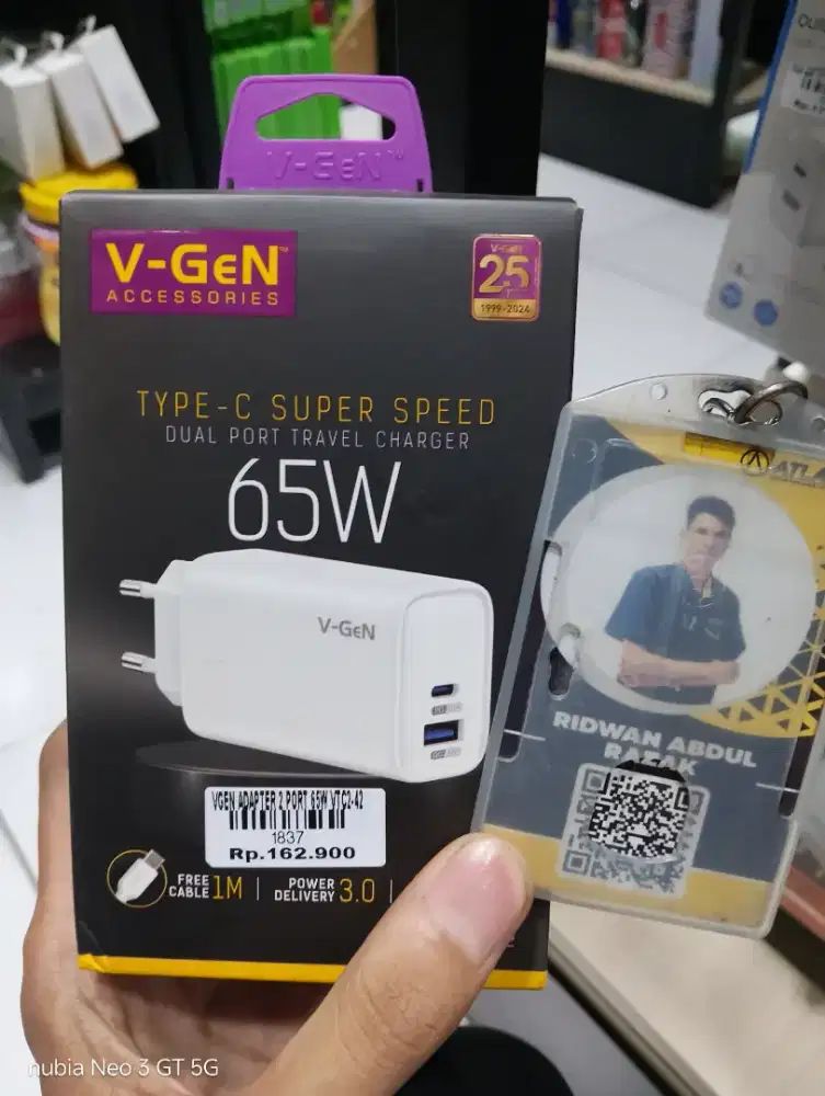 VGEN ADAPTER 2 PORT 65W VTC2-42 | ATLANTIS DAHSYAT