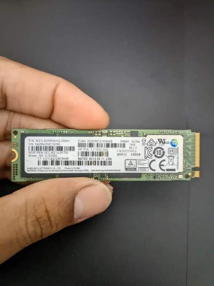 SSD NVME 256gb PCIe Gen3 x4 Samsung