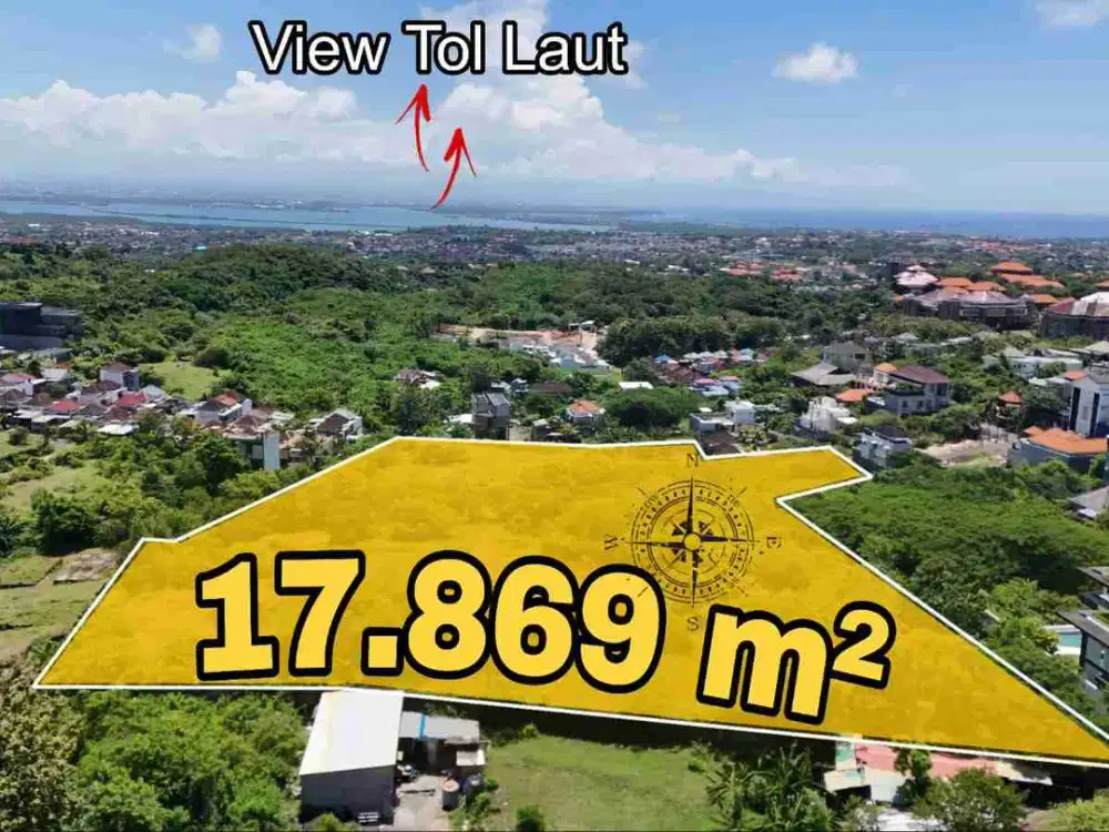 Tanah Besar Murah View Tol Laut Dekat STP Nusa Dua Bali
