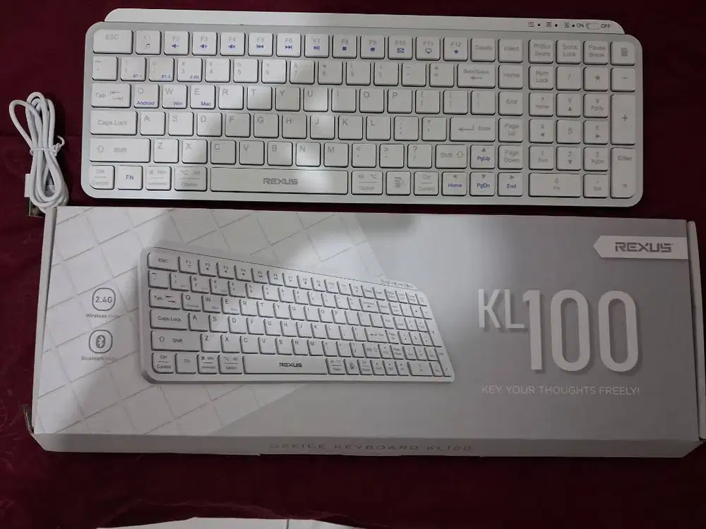 Office Keyboard Rexus KL100 Wireless & Bluetooth Support MAC & Windows