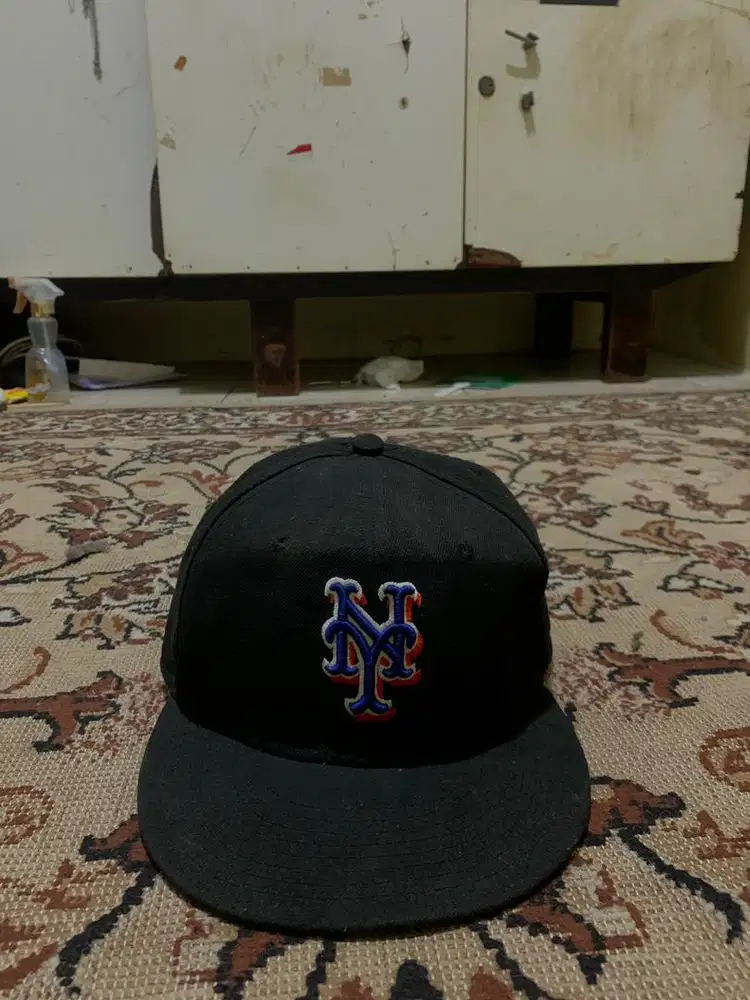 New Era 59FIFTY New York Mets Authentic On-Field Hat Size 7 5/8 Black
