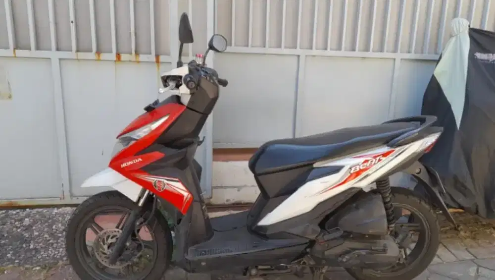 honda beat 2019 merah putih mulus jual cepat