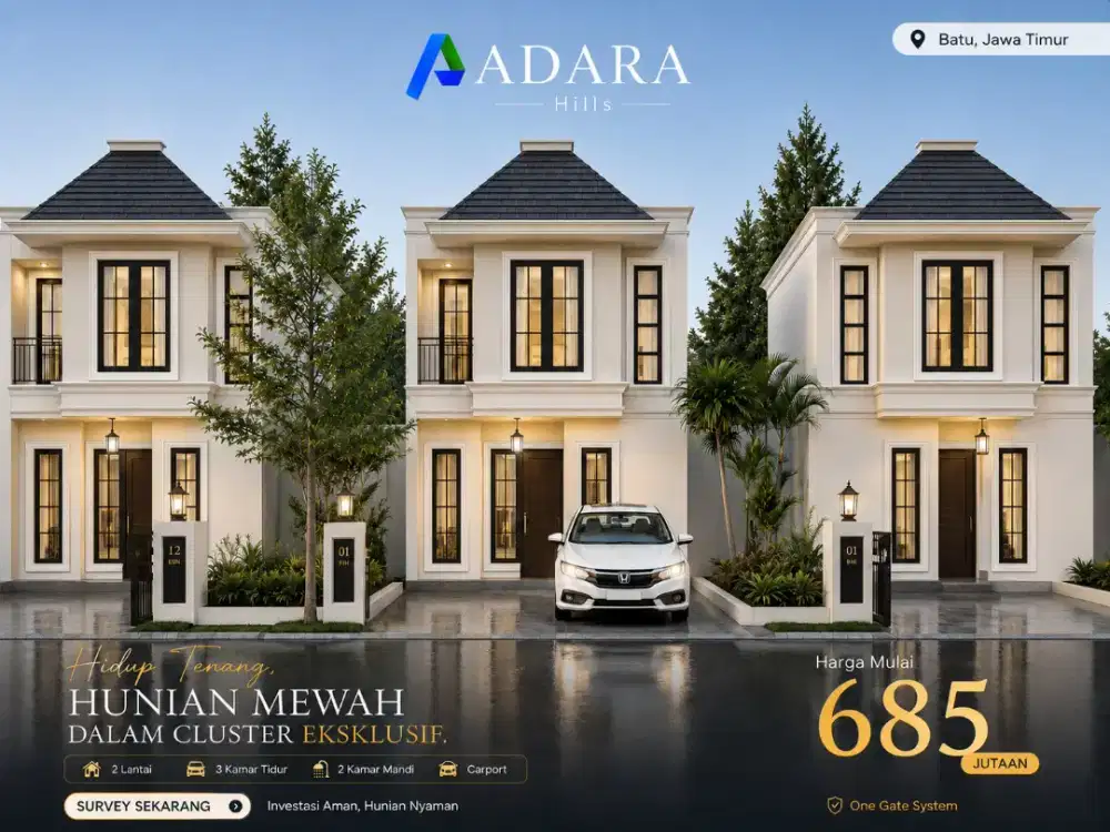 Rumah Villa Kota Batu harga 600jt an